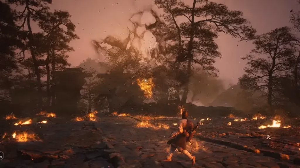 black-bear-guai-conquering-the-flaming-guardian-of-black-wind-mountain-image-2